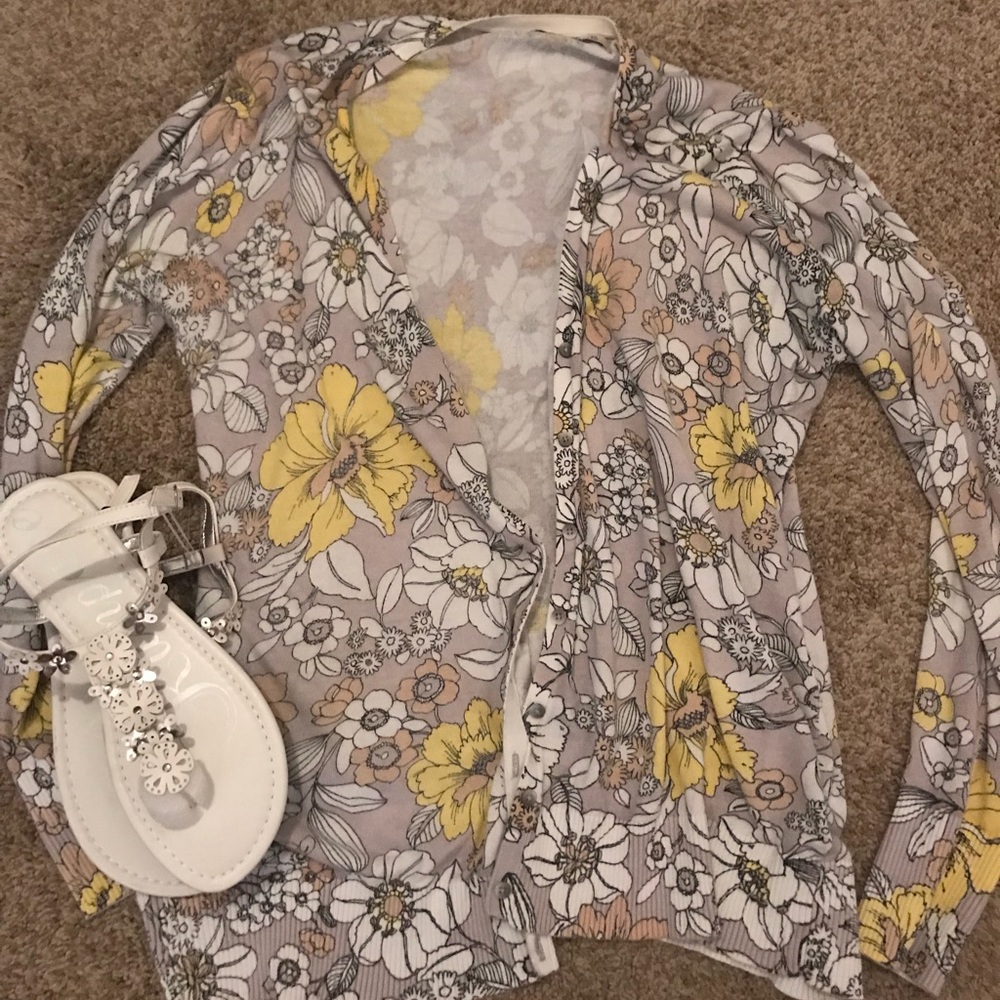 Floral Print Lightweight Cardigan